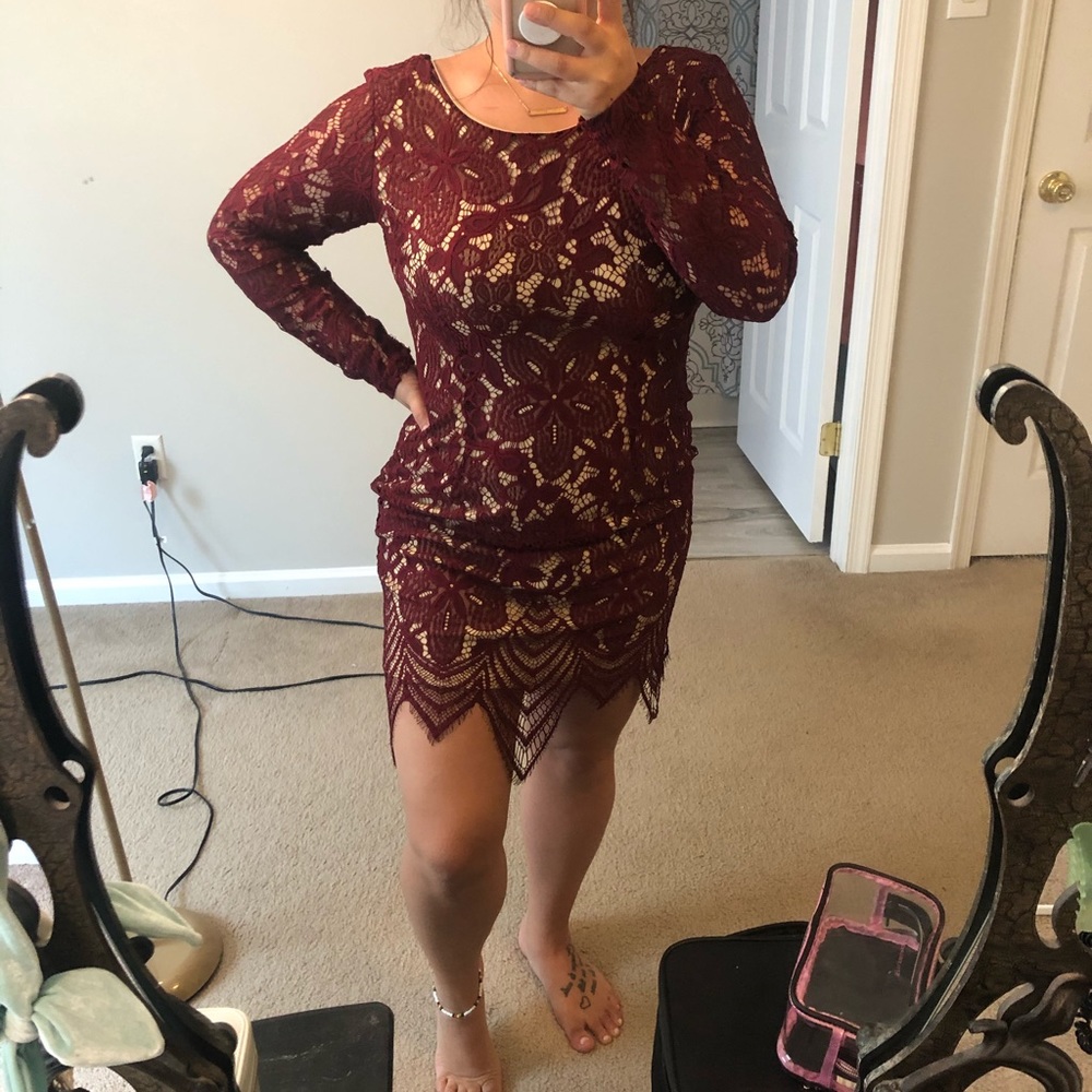 Long sleeve lace dress